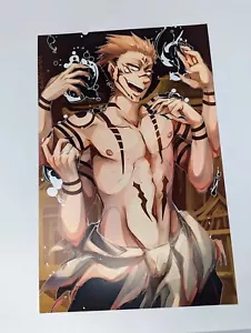 Sukuna Jujutsu Kaisen Anime Poster Print - by kaizuart 11"x17" - Signed - Picture 1 of 5