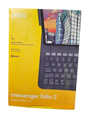 Zagg Messenger Folio 2 iPad 10th Generation 10.9 Inch Case w/ Keyboard NIB - Image 1 of 2