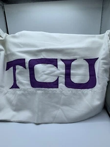 Twin TCU Monogrammed Sheets And Pillow Case, VTG - Picture 1 of 5
