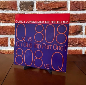QUINCY JONES VS. 808 STATE BACK ON THE BLOCK 3 TRACK UK 12”SINGLE VINYL RECORD - Picture 1 of 4
