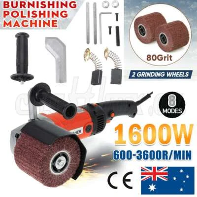Electric Burnishing Polishing Drawing Machine Drum Sander 2 Grinding Wheel 1600w - image 1 of 4