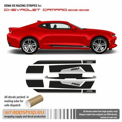 Calcomanías de rayas SEMA RS para Chevrolet Camaro 2016-2019  Foto 1 de 4
