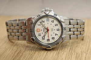 Vin Mens Swiss Military 095.0698 Calendar Stainless Steel Watch New Batt 7" - Picture 1 of 6