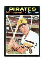 1971 TOPPS PITTSBURGH PIRATES BILL MAZEROSKI #110 EXMT HOF  