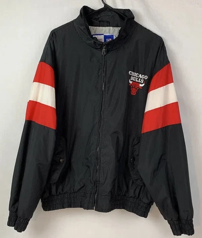 Vintage Chicago Bulls Jacket Windbreaker Full Zip NBA Team Logo Mens XL 90s Cover