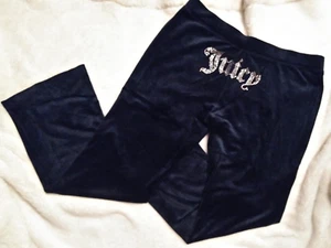 Nuevo Pantalón JUICY COUTURE Talla Extra Grande OG Bling Terciopelo Azul Regal Y2K $99 - Imagen 1 de 7