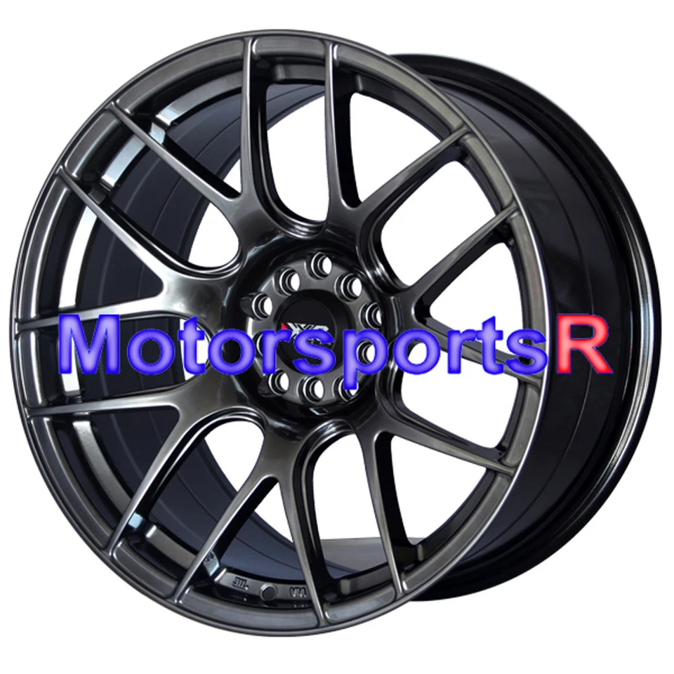 XXR 530 Chromium Black 18 18x9.75 +20 Concave Rims Wheels 5x100 Stance Scion Foto 1 de 4