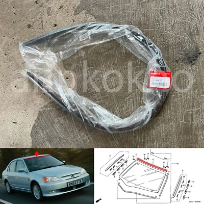 01-05 Genuine Honda Civic ES front top windshield molding weatherstrip seal OEM - Image 1 of 4