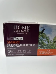 Home Decorators Collection Tager 72 in. Indoor/Outdoor Matte Black Smart Ceiling - Picture 1 of 11