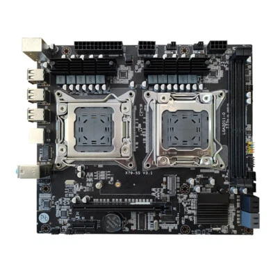 MATX dual socket LGA2011 X79 motherboard Intel chipset C602 Xeon E5 2600 v1 v2 - Image 1 of 4