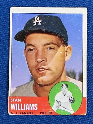 1963 Topps Stan Williams Baseball Card #42 Good New York Yankees - Image 1 of 2