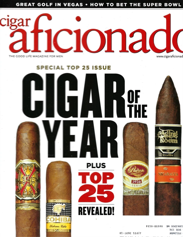 CIGAR AFICIONADO - Jan/Feb 2020 - Cigar of the Year - Top 25 Issue - Super Bowl Foto 1 de 1