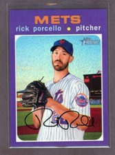 2020 Topps Heritage Chrome PURPLE Rick Porcello New York Mets