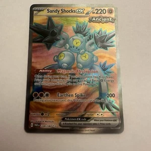 Juego de cartas coleccionables Pokémon Holo Sandy Shocks ex - 228/182 ultra raro Paradox Rift - Imagen 1 de 4