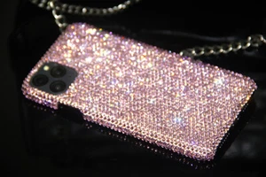 Bling Pink Diamond Case Hard Cover For iPhone 11 Pro Max With SWAROVSKI ELEMENTS - Picture 1 of 14