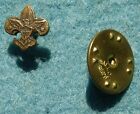 Boy Scouts Of America 3/8" Brass Pin Fleur de lis Eagle w Shield 2 Stars BSA NR