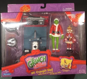 2000 Playmates How the Grinch Stole Christmas Mt. Crumpit Sled Cindy Lou Who New - Picture 1 of 1