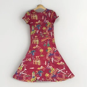Polo Ralph Lauren Rare Women's Hawaiian Print Short Sleeve T Shirt Dress Size SP - Picture 1 of 6