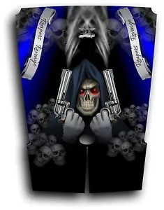 Polaris RZR 800 UTV Wrap Graphics Decal Kit 2007 2010 Reaper Revenge Hood Blue - Picture 1 of 1