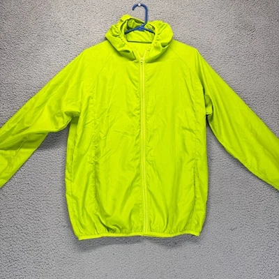 Chaqueta cortavientos con capucha cremallera completa manga larga verde talla XL sin marca para mujer Foto 1 de 4