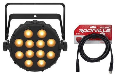 Chauvet DJ SLIMPAR Q12 BT ILS Wireless Par Wash Up-Light w/ Bluetooth+DMX Cable - Image 1 of 4