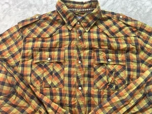 Mens Pearl Snap Western Shirt Flannel Plaid Sz XXL TFG Creative Garments Rodeo - Picture 1 of 15