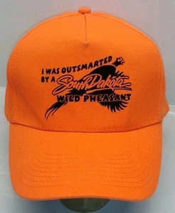 Vintage Blaze Orange Mesh Snapback Trucker Mütze South Dakota Fasan Jagd  - Bild 1 von 7