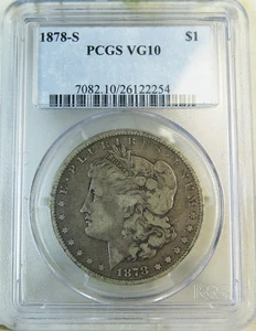 1878 S Morgan dollar PCGS VG10 *VAM 56 longnock TOP100* - Picture 1 of 4