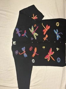 The Quacker Factory Dragonfly Cardigan Women’s XL - Picture 1 of 3