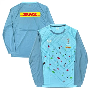 Harlequins Rugby Herren T-Shirt (Größe L) Castore Langarm Training Top - Neu - Bild 1 von 3