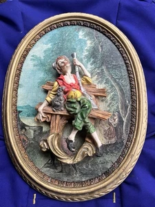 Vintage EMPIRE Made ITALY 3D RUSTIC PEOPLE - Picture 1 of 9
