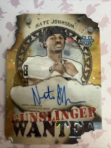 Nate Johnson 2024 Bowman U Best Gunslinger ON CARD Gold Auto #02/50! - Foto 1 di 2