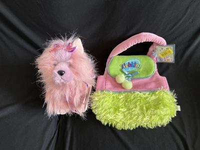 NEW Lot GANZ Webkinz Ribbon Yorkie HM410 & Pink Pet Carrier with sealed code - Image 1 of 4