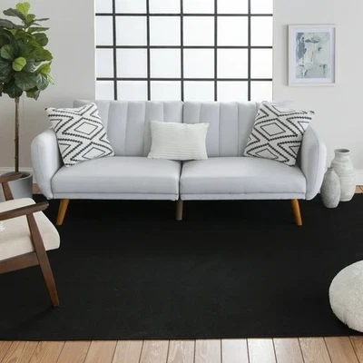 Mainstays Titan Solid Black Durable Indoor Utility Accent Rug, 7 ft 6in  X 10ft - Image 1 of 3