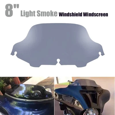 Parabrisas de onda de humo ligera de 8" para Harley Touring Electra Glide 96-13 Foto 1 de 4