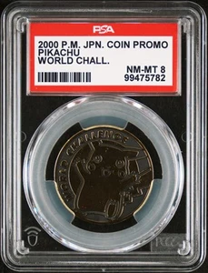 Pokemon Pikachu Moneda PSA 8 Desafío Mundial Promoción Japonesa 2000 Raro VENDEDOR DEL REINO UNIDO - Imagen 1 de 24