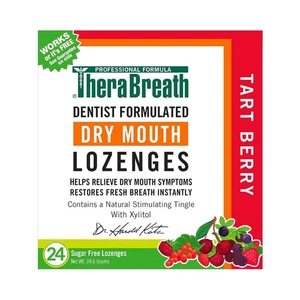 Therabreath Dry Mouth Lozenges with ZINC, Tart Berry Flavor, 24 Lozenges - Picture 1 of 2