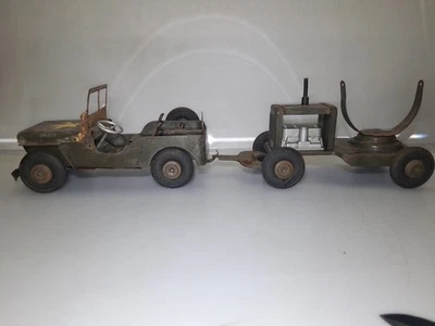 Jeep y remolque Willy's ViTG de acero prensado Marx de 1940  Foto 1 de 4