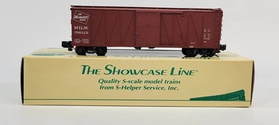S-Gauge S-Helper 00144 Milwaukee Road Externally Braced Wood Box Car - NIB - Image 1 of 4