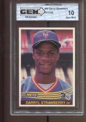 Darryl Strawberry Donruss #58 1984 gema como nueva 10 radiocontrol novato NY Mets Foto 1 de 2