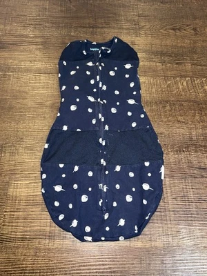 Happiest Baby Sleep Sack Planet Size Medium Blue Organic Cotton - Image 1 of 4