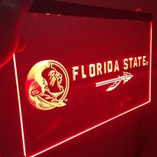 Florida State Seminoles LED Neon Sign for Game Room,Office,Bar,Man/Lady Cave.