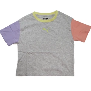 Puma Big Girls Crew Neck Short Sleeve Graphic T-Shirt Multi Size Small(7) - Picture 1 of 4