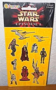 Vintage Sandylion Star Wars Episode 1 Aufkleber 2 Blatt R2-D2 C-3PO usw... - Bild 1 von 2