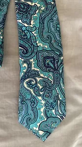 GRÄFIN MARA Paisley KRAWATTE SEIDE blau türkis Krawatte - Bild 1 von 6