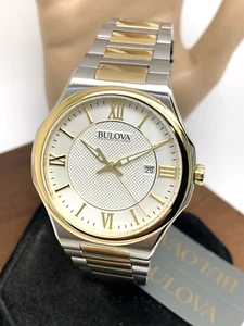 Reloj Hombre Bulova 98B440 Esfera Plateada Cuarzo Dos Tonos Acero Inoxidable 41mm - Imagen 1 de 14