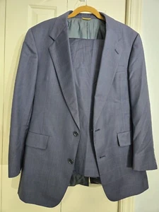 Traje Hart Schaffner & Marx Para Hombres Azul a Cuadros 2 Piezas Chaqueta y Pantalones Talla 44L Pantalones - Imagen 1 de 12