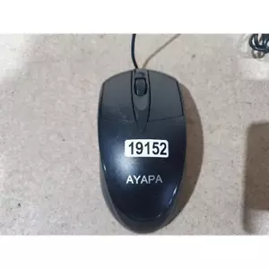 Ayapa 3D Optical Mouse Black Wired USB Compact 2-Button Scroll Wheel for Desktop - Picture 1 of 6
