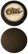 NORTH BAY CENTENNIALS OHL VINTAGE VICEROY OFFICIAL HOCKEY PUCK MADE IN CANADA 