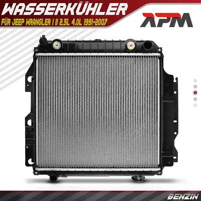 Radiador enfriador de agua radiador de motor para Jeep Wrangler I II 2.5L 4.0L 1991-2007 - Imagen 1 de 4
